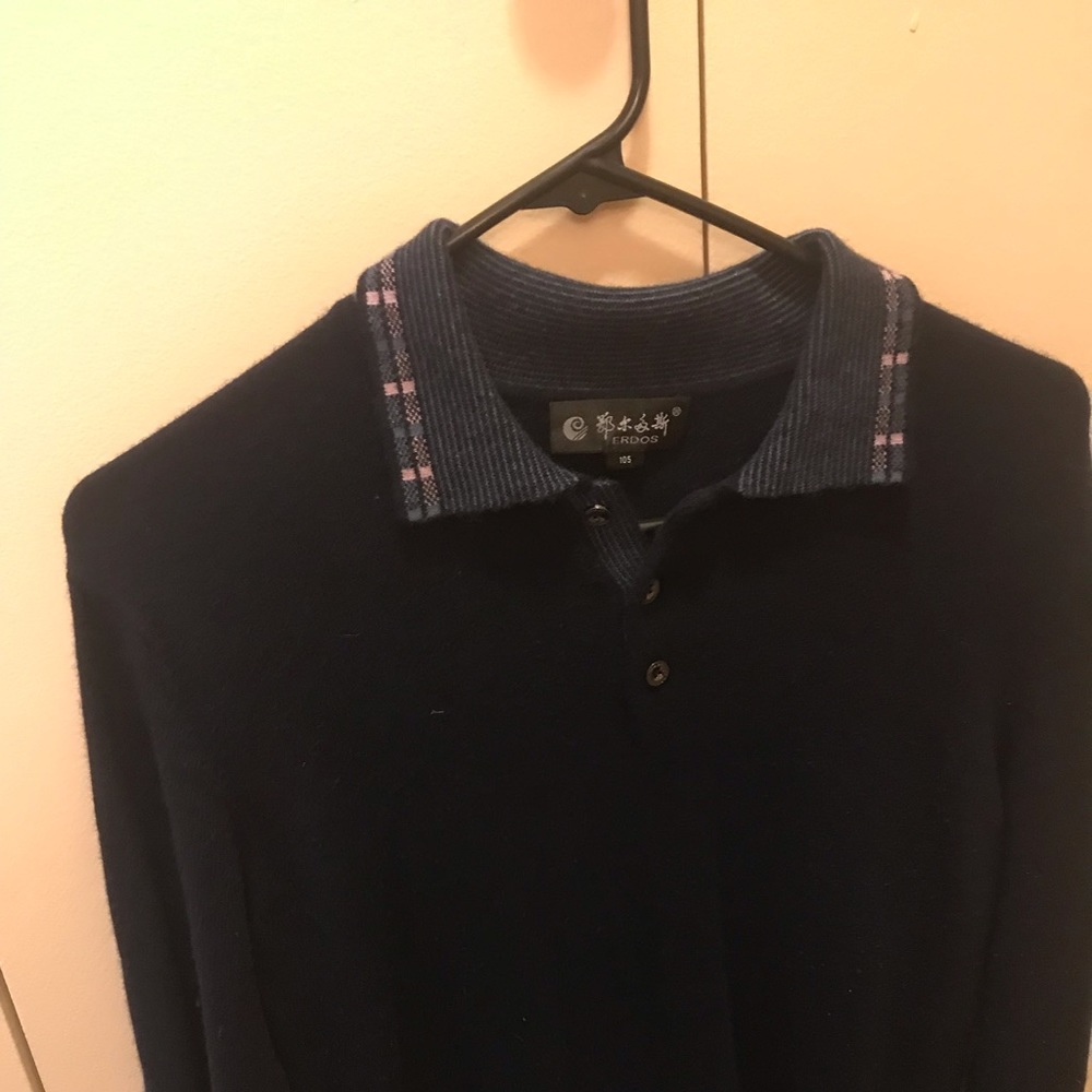 ERDOS Cashmere Polo Shirt sweater Men's size S